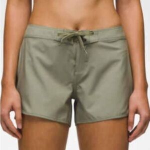 PrAna Women’s Schaffie Swim Board Shorts Sweet Agave Size XL Outdoor UPF 50+ EUC